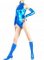 Cheap Blue Shiny Metallic Leotard and Catsuit