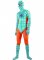 Cheap Lycra Spandex Cyan with Orange Spiderman Zentai Costume