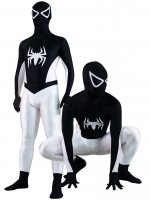 Cheap Lycra Spandex Black White Spider Man Unisex Zentai Suit