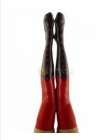 Cheap Black And Red Latex Stockings