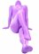 Cheap Violet Lycra Unisex Zentai Suit