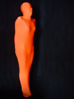 Cheap Orange Bodybage Lycra Spandex Unisex Zentai Suit