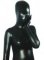 Cheap Black Shiny Metallic Unisex Zentai Suit