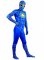 Cheap Lycra Spandex Blue Spiderman Costume Outfit Zentai with Ye