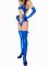 Cheap Blue Shiny Metallic Sexy Three-Set Costume