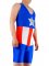 Cheap Lycra Spandex Star and Stripes Half Length Sleeveless Leot