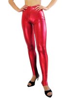 Cheap Red Shiny Metallic Sexy Trousers