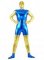 Cheap Blue & Gold Shiny Metallic Unisex Zentai Suit