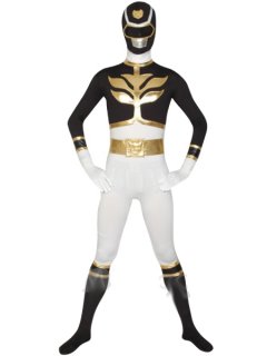 Cheap White And Black Super Hero Lycra Zentai Suit