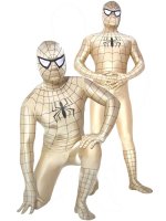 Cheap Golden Lycra Spandex Unisex Spiderman Costume Suit Outfit