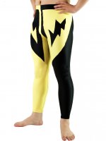 Cheap Lycra Spandex Catsuit Trousers with Black and Yellow Patte