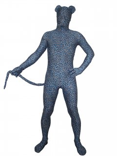 Cheap Blue Lycra Leopard Unisex Zentai Suits