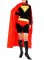 Cheap Lycra Spandex Half Length Supergirl With Red Cape