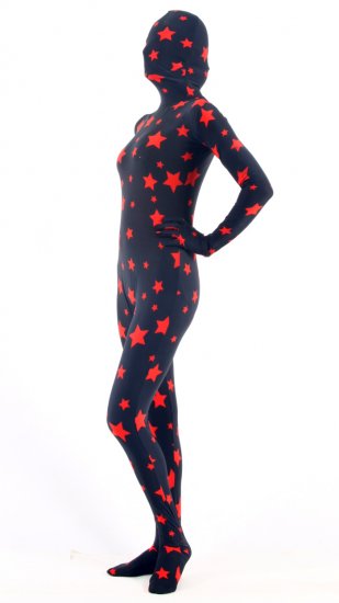 Cheap Quality Red Star Spandex Lycra Unisex Breathable Zentai - Click Image to Close