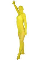 Cheap Yellow Velvet Unisex Zentai Suit