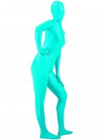 Cheap Azure Lycra Spandex Unisex Zentai Suit