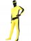 Cheap Black with Yellow Lycra Spandex Unisex Zentai Suit