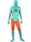 Cheap Lycra Spandex Cyan with Orange Spiderman Zentai Costume