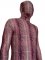 Cheap Burgundy Snakeskin Motif Lycra Unisex Zentai Suit