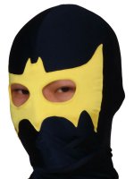 Cheap Black And Yellow Open Eye Spandex Hood