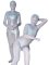 Cheap Silver White Velvet Unisex Zentai Suit