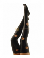 Cheap Black Cut Out Latex Stockings