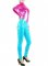 Cheap Purple with Azure Front Open PVC Unisex Catsuit