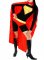 Cheap Lycra Spandex Half Length Supergirl With Red Cape