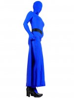 Cheap Blue Lycra Spandex Unisex Zentai Suit in Skirt Style