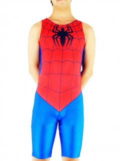 Cheap Half Length Lycra Spandex Spiderman Costume