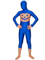 Cheap Blue With Orange Lycra Spandex Zentai Suit