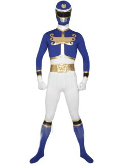 Cheap Blue And White Halloween Super Hero Lycra Zentai Suit
