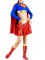 Cheap Shiny Metallic Supergirl Costume with Red Cape