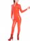 Cheap Front Open Orange Red Shiny PVC Catsuit Type B