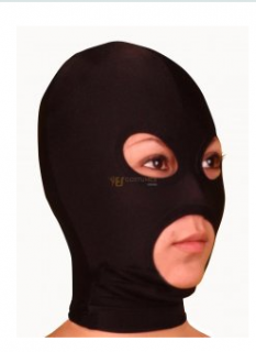 Cheap Lycra Spandex Black Mask with Eye and Mouth Openings