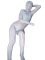 Cheap Silver White Velvet Unisex Zentai Suit