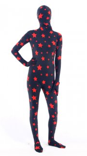 Cheap Quality Red Star Spandex Lycra Unisex Breathable Zentai
