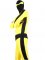 Cheap Black with Yellow Lycra Spandex Unisex Zentai Suit