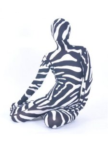 Cheap Zebra Lycra Spandex Unisex Zentai Suit