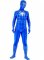Cheap Lycra Spandex Blue Spiderman Zentai Costume White Stripes