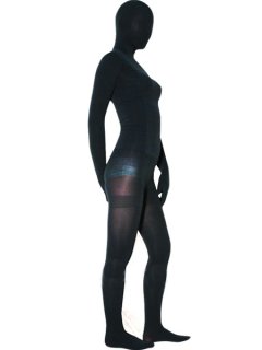 Cheap Black Velvet Unisex Zentai Suit