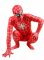 Cheap Lycra Spandex Red Spiderman Costume Outfit Zentai with Whi