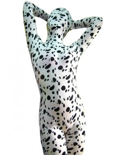 Cheap Black Dot Lycra Spandex Unisex Zentai Suit