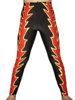 Cheap Black Red Halloween Spandex Pants