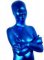 Cheap Blue Shiny Metallic Unisex Zentai Suit