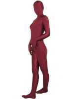 Cheap Deep Red Lycra Spandex Unisex Zentai Suit