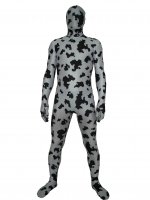 Cheap Black And White Cow Lycra Unisex Zentai Suits