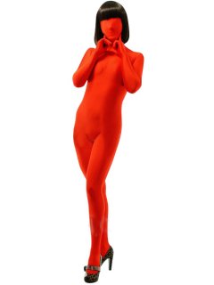 Cheap Red Lycra Spandex Unisex Zentai Suit