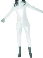Cheap Cream White Shiny PVC Catsuit