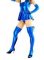 Cheap Blue Shiny Metallic Bowknot Mini Skirt Suit